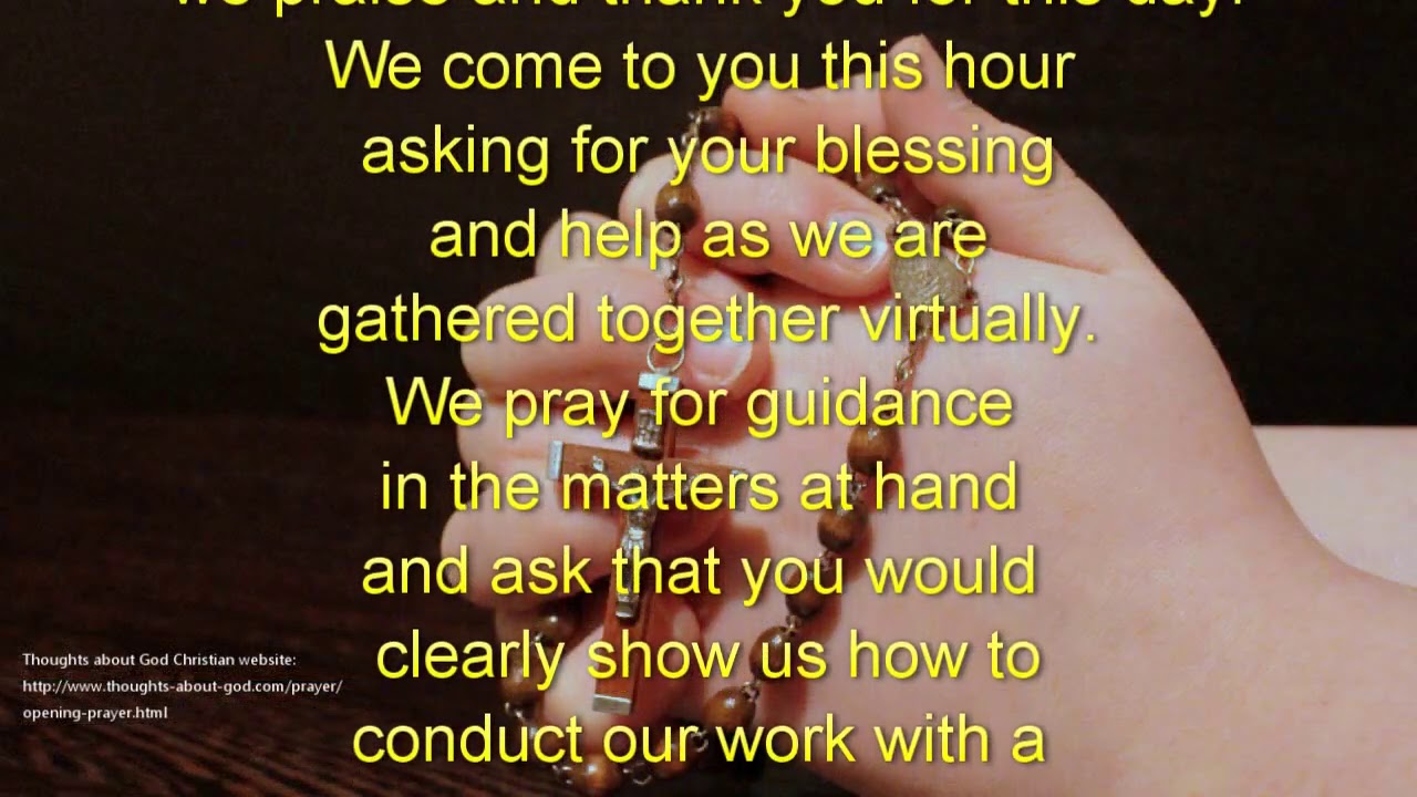 short opening meeting prayers
